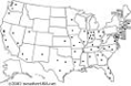 U.S. map showing locations